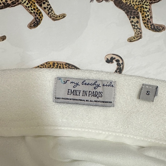 My Beachy Side x Emily in Paris terry cloth dress with Gold fabric Buttons - Picture 2 of 8